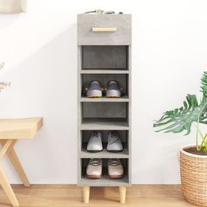 Pantofar, VIDAXL, lemn compozit, 30x35x105 cm, gri beton