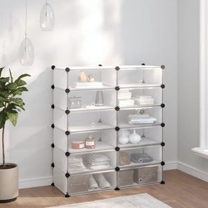 Suport de pantofi, VIDAXL, PP, 94.5 x 36.5 x 106 cm, transparent