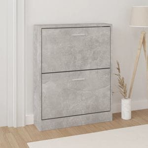 Pantofar, VIDAXL, lemn compozit, 59x17x81 cm, gri beton
