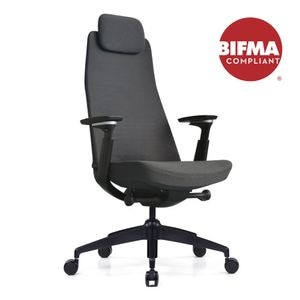 Scaun Ergonomic StableDesk FOREVER Aluminium, Cotiere 3D, Tetiera reglabila, Suport lombar ajustabil, Inaltime reglabila, Inclinare spatar in 5 pozitii, Negru / Negru