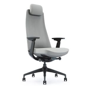 Scaun Ergonomic StableDesk FOREVER Aluminium, Cotiere 3D, Tetiera reglabila, Suport lombar ajustabil, Inaltime reglabila, Inclinare spatar in 5 pozitii, Gri / Negru
