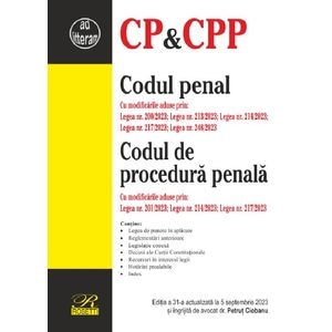 Codul penal. Codul de procedura penala Ed.31 Act. 5 septembrie 2023