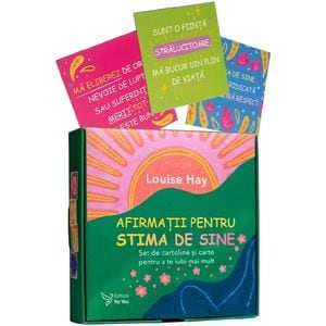 Afirmatii pentru stima de sine. Set de cartoline si carte pentru a te iubi mai mult - Louise Hay