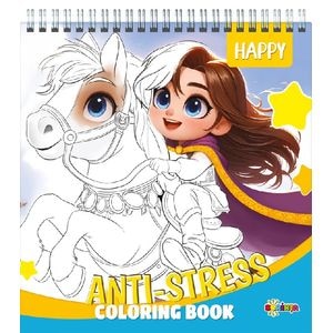 Anti-stress coloring book: Happy