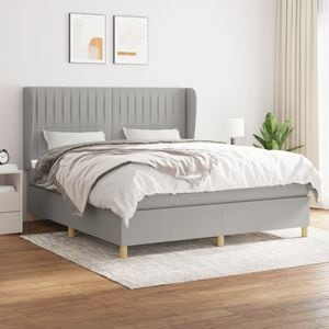 Pat continental vidaXL, 180x200 cm, material textil, Gri