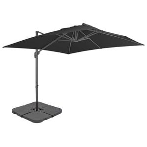 Umbrela de exterior vidaXL cu baza portabila, 3 x 3 x 2,58 m, antracit