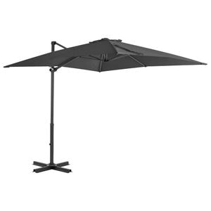 Umbrela suspendata vidaXL cu stalp din aluminiu, antracit, 250x250 cm
