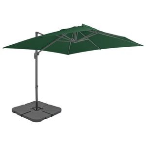 Umbrela de exterior vidaXL cu baza portabila, verde