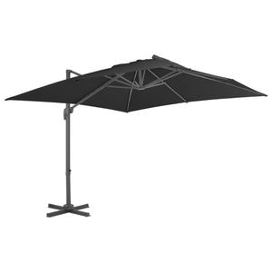 Umbrela suspendata vidaXL cu stalp din aluminiu antracit 300x300 cm