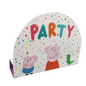 Set 8 Invitatii Peppa Pig Pentru Petrecere, Multicolor