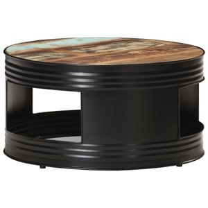 Masa cafea, VIDAXL, Lemn, 68x36 cm, Negru