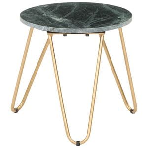 Masuta cafea verde 40x40x40 cm piatra naturala aspect marmura, VIDAXL, Lemn, 40x40x40 cm, Verde