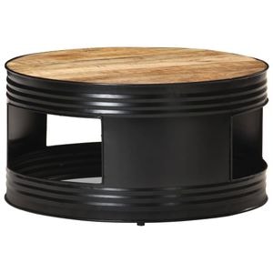 Masa cafea, VIDAXL, Lemn, 68x36 cm, Negru