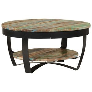Masa cafea, VIDAXL, Lemn, 65x32 cm, Multicolour