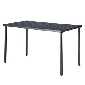 Masa DacEnergy, fabricata din metal, practica, 6 persoane,cu picioare,130 x 70 x 74 cm, neagra