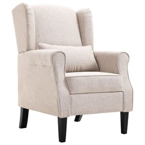 Fotoliu fix VIDAXL, textil, 68 x 73 x 101 cm, bej