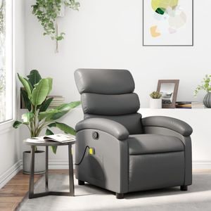 Fotoliu VIDAXL, recliner, piele ecologica, 70 x 147 x 80 cm, gri
