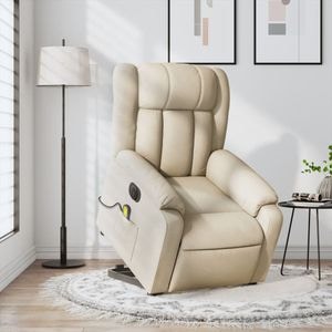 Fotoliu VIDAXL, recliner, textil, 78 x 149 x 77 cm, crem