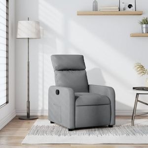 Fotoliu rabatabil, VIDAXL, 66x146x76.5 cm, Textil, Gri