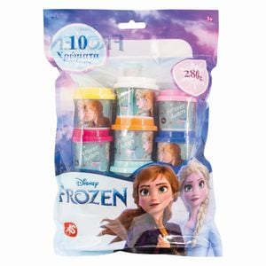 10 borcanase de plastilina Frozen in punga de plastic