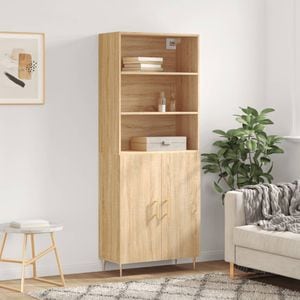Dulap inalt, vidaXL, stejar sonoma, 69,5x34x180 cm, lemn compozit