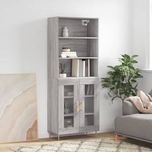Dulap inalt, vidaXL, gri sonoma, 69,5x34x180 cm, lemn compozit