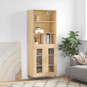 Dulap inalt, vidaXL, stejar sonoma, 69,5x34x180 cm, lemn compozit