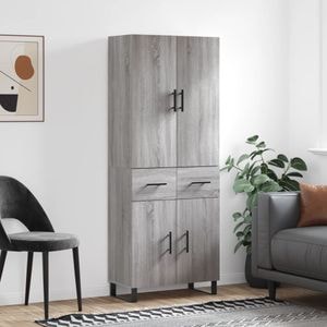 Dulap inalt, vidaXL, gri sonoma, 69,5x34x180 cm, lemn compozit