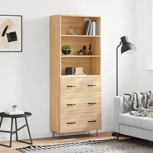 Dulap inalt, vidaXL, stejar sonoma, 69,5x34x180 cm, lemn compozit