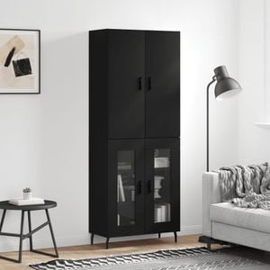Dulap inalt, vidaXL, negru, 69,5x34x180 cm, lemn compozit