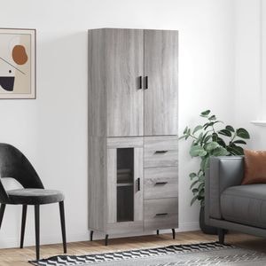 Dulap inalt, vidaXL, gri sonoma, 69,5x34x180 cm, lemn compozit