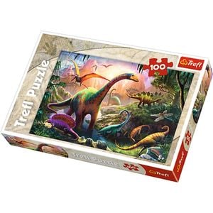 Puzzle Trefl 100 Pe Taramul Dinozaurilor