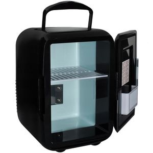 Mini Frigider 4L Portabil 2-in-1 cu Functie de Racire si Incalzire, Alimentare 220V/12V, Negru