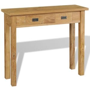 Consola living vidaXL, lemn, 90 x 30 x 80 cm, maro