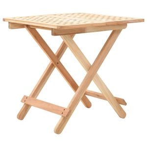 Masa laterala pliabila, VIDAXL, 4 kg, 50x50x49 cm, Lemn/Lemn, Bej
