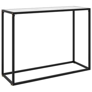 Consola living vidaXL, metal, 100 x 35 x 75 cm, alb