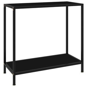 Consola living vidaXL, metal, 80 x 35 x 75 cm, negru