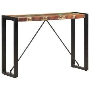 Consola living vidaXL, metal, 110 x 35 x 76 cm, maro