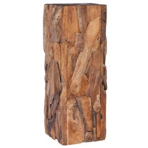 Masa laterala, VIDAXL, 2 kg, 30x30x80 cm, Lemn/Lemn, Maro