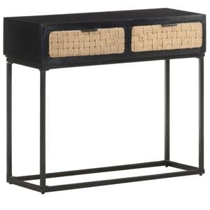 Consola living VIDAXL, lemn, 90 x 35 x 76 cm, negru