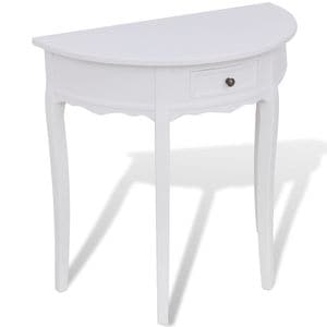 Consola living vidaXL, lemn, 80 x 40 x 78 cm, alb