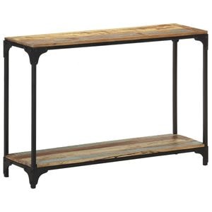Consola living vidaXL, metal, 110 x 30 x 75 cm, maro