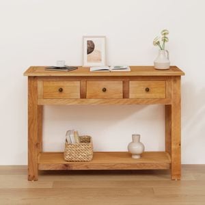 Consola living vidaXL, lemn, 110 x 35 x 75 cm, maro