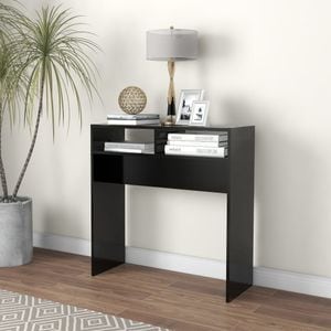 Consola living vidaXL, PAL, 78 x 30 x 80 cm, negru