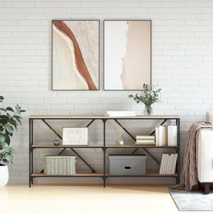 Consola living vidaXL, lemn, 160 x 30 x 75 cm, maro