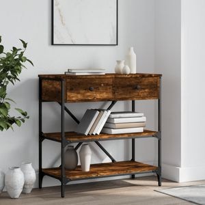 Consola living vidaXL, lemn, 75 x 34.5 x 75 cm, maro