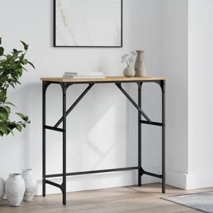 Consola living vidaXL, lemn, 75 x 32 x 75 cm, maro