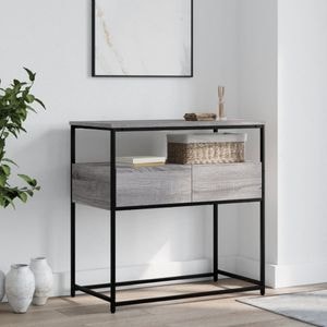 Consola living vidaXL, lemn, 75 x 40 x 75 cm, gri