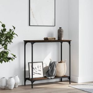 Consola living vidaXL, lemn, 75 x 30.5 x 75 cm, maro
