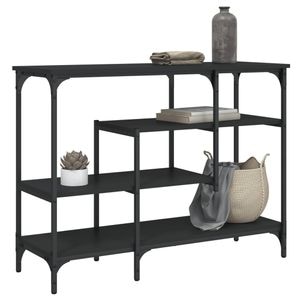 Consola living vidaXL, lemn, 100 x 35 x 75 cm, negru